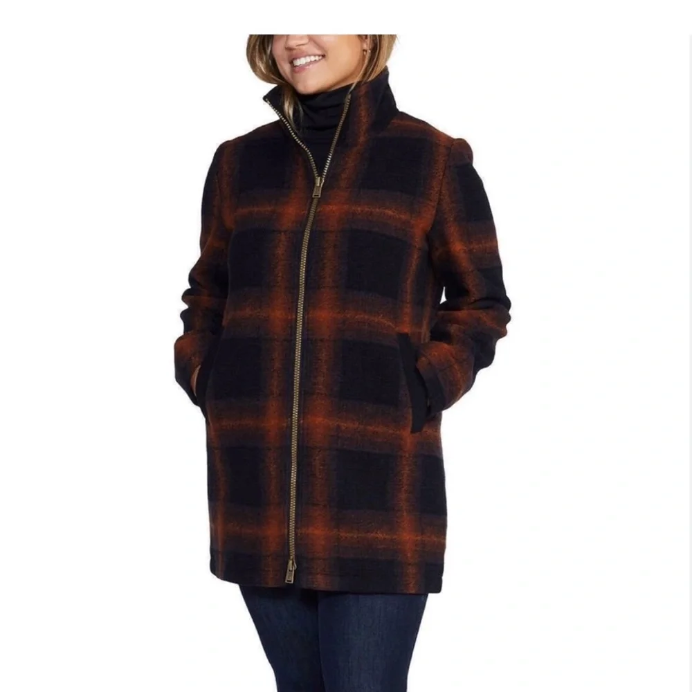 Pendleton Wool Blend Zip Up Walker Coat Jacket Women’s Size Large - Picture 2 of 13